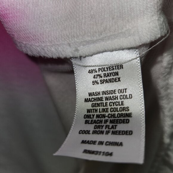 Crown & Ivy Womens L Pink & White Ombre Short Sleeve Ruffle Hem Tunic Top 3525 - Picture 5 of 8